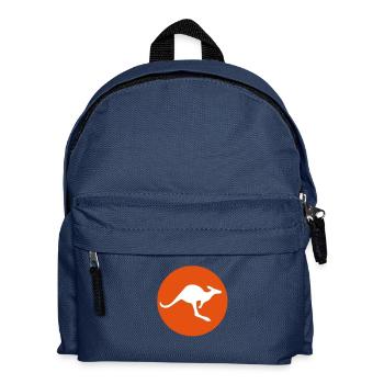 Känguruh orange - Kinder Rucksack - Navy - Vorne