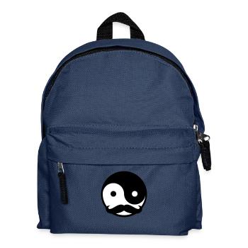 Mustache Yin Yang - Kinder Rucksack - Navy - Vorne