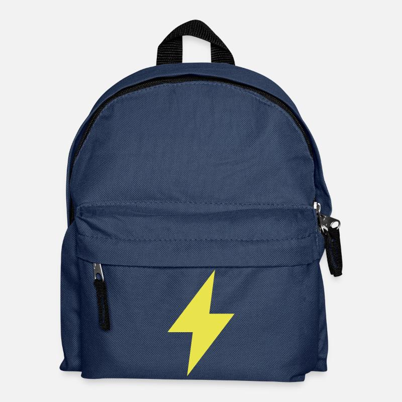 Blitz Symbol - Thunder - Flash - Kinder Rucksack - Navy