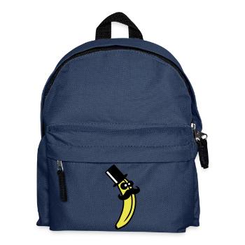 Sir Mustache Banana - Kinder Rucksack - Navy - Vorne