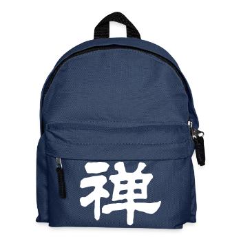 Chinesische Wörter: Zen - Kinder Rucksack - Navy - Vorne