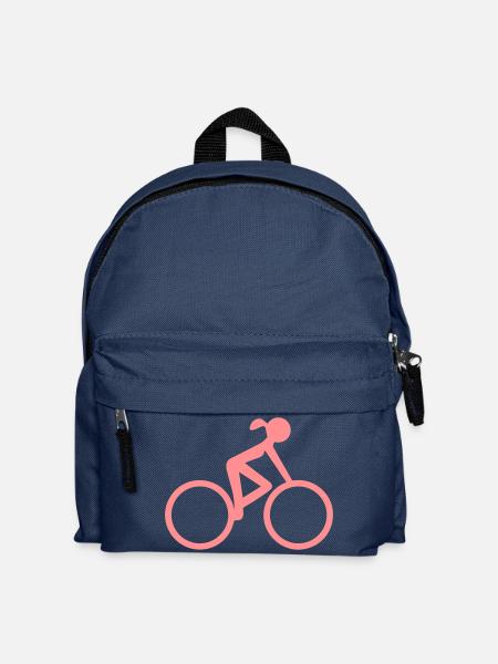 Bike Girl - cyclist - Kids' Backpack - navy