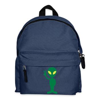 Alien Espace Idée cadeau alien Peace - Sac à dos Enfant - bleu marine - Devant