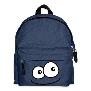 Sourire Bande dessinée Visage Coquin Grin - Sac à dos Enfant - bleu marine - Devant