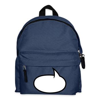 Two-tone comic bubble - Kids' Backpack - navy - Front