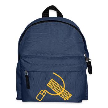 Maus und Tastatur wie Hammer und Sichel - Kinder Rucksack - Navy - Vorne