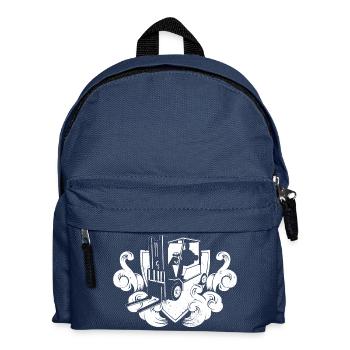 Lagerist forklift profession forklift gift stock - Kids' Backpack - navy - Front