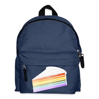 Morceau de gâteau arc-en-ciel aux couleurs pastel délicates - Sac à dos Enfant - bleu marine - Devant
