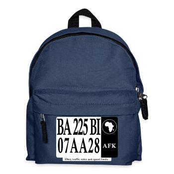 Plaque de sensibilisation Routière - Sac à dos Enfant - bleu marine - Devant
