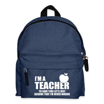 im a Teacher - Kinder Rucksack - Navy - Vorne