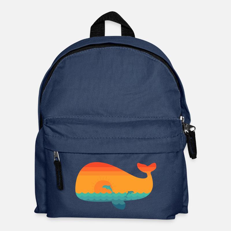 Wal (Sonne) - Kinder Rucksack - Navy