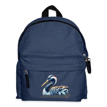 Elegant crane - Kids' Backpack - navy - Front