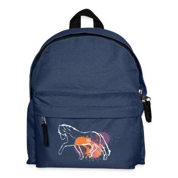 Orange Trot - Kinder Rucksack - Navy - Vorne