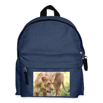 Lioness lion (in german Löwin) Panthera leo - Kids' Backpack - navy - Front