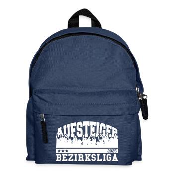 Aufsteiger 2025 Bezirksliga Aufstieg Fußball - Kinder Rucksack - Navy - Vorne