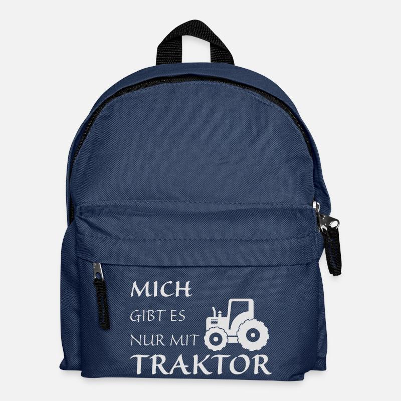 Nur mit Traktor - Kinder Rucksack - Navy