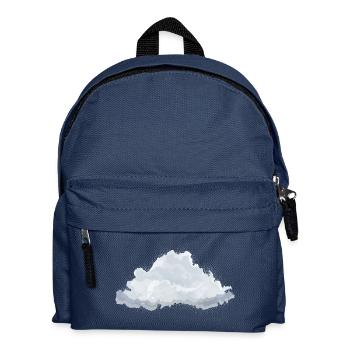 nuage blanc moelleux dessiné unique - Sac à dos Enfant - bleu marine - Devant