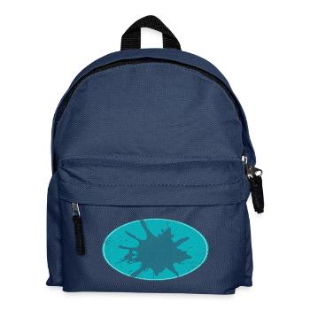 Ovaler Flash Background schmutzing - Kinder Rucksack - Navy - Vorne