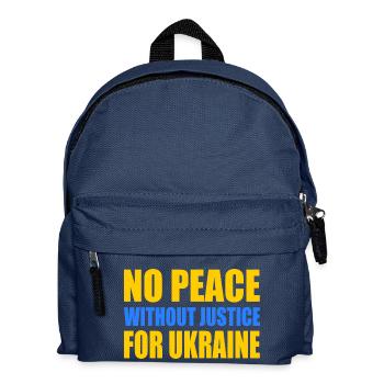 No peace without justice for ukraine - Kids' Backpack - navy - Front