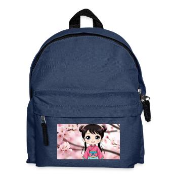Ein niedliches manga maedchen 1 - Kinder Rucksack - Navy - Vorne
