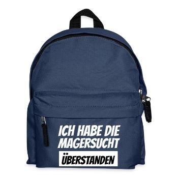 ich habe die Magersucht überstanden - Kinder Rucksack - Navy - Vorne