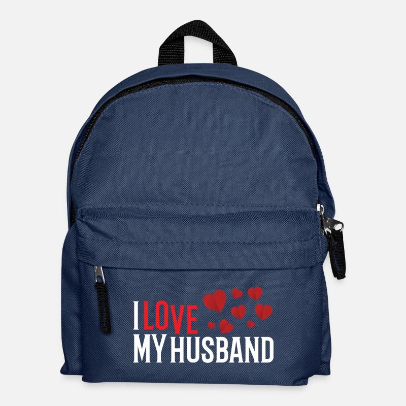Ich liebe meinen Ehemann - Kinder Rucksack - Navy