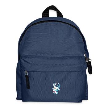 Astronaut hanging on moon - Kids' Backpack - navy - Front