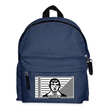 Portrait 8 bits - Sac à dos Enfant - bleu marine - Devant