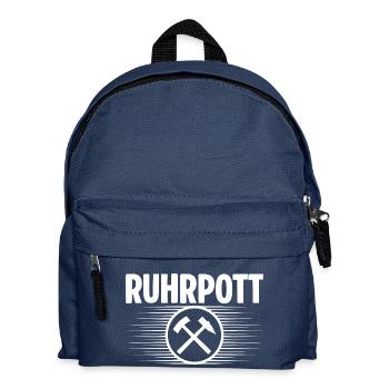 Ruhrpott Glueck auf - Kinder Rucksack - Navy - Vorne