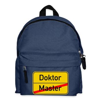Ortsschild Master - Doktor - Kinder Rucksack - Navy - Vorne