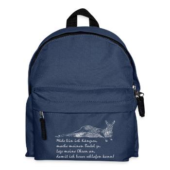 Kangourou fatigué - Sac à dos Enfant - bleu marine - Devant