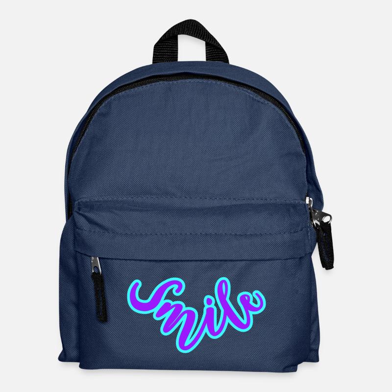 With a smile 🌞 - Kinder Rucksack - Navy