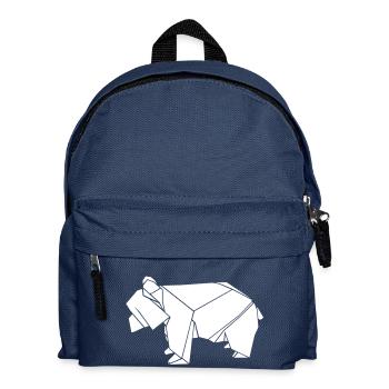 origami bär bear grizzly papier falten japan - Kinder Rucksack - Navy - Vorne