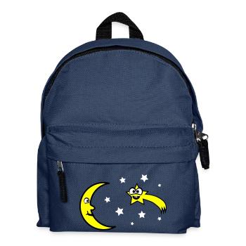 Mond und Sterne - Kinder Rucksack - Navy - Vorne