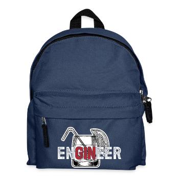 enGINeer haha funny dude Zeichenfläche 1 - Kinder Rucksack - Navy - Vorne