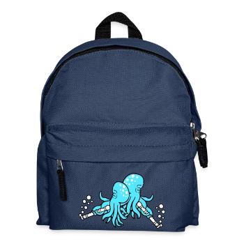 2 Octopus Flute Music Play Bubbles Band Team - Kids' Backpack - navy - Front
