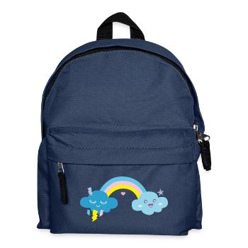 Kawaii Arc-en-ciel Mignon Nuages Bleus - Sac à dos Enfant - bleu marine - Devant