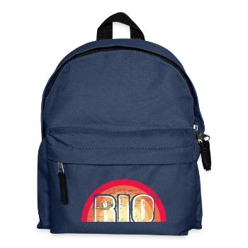 Rio logo Vintage Sunset - Kids' Backpack - navy - Front