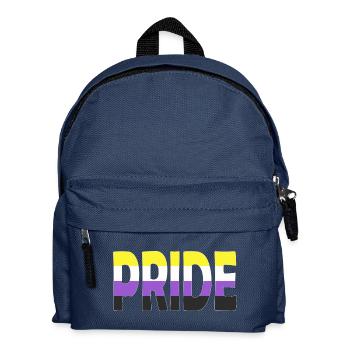 Pride lettering Non-Binary Non-Binary LGBTQ - Kids' Backpack - navy - Front