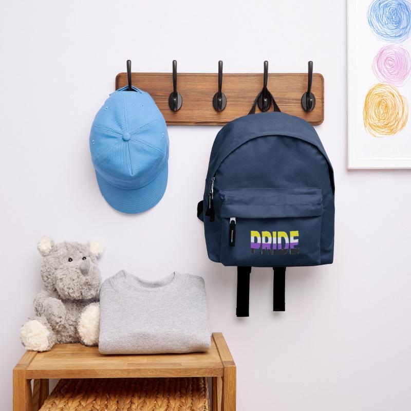 Pride lettering Non-Binary Non-Binary LGBTQ Kids' Backpack