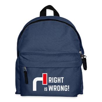 Right Is Wrong! Against Right & Right Parties V2 - Kids' Backpack - navy - Front