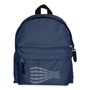Fisch - Kinder Rucksack - Navy - Vorne
