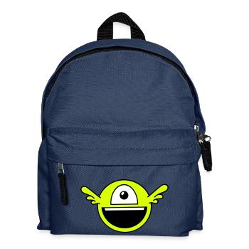 Lustiges Einäugiges Alien - Kinder Rucksack - Navy - Vorne