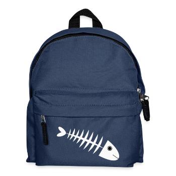 Fischgräte Fisch angeln - Kinder Rucksack - Navy - Vorne