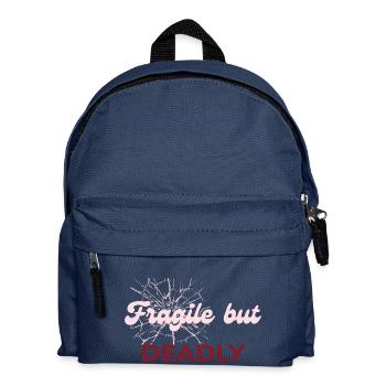 Fragile mais mortel – Soft Girl x Dark Romance - Sac à dos Enfant - bleu marine - Devant