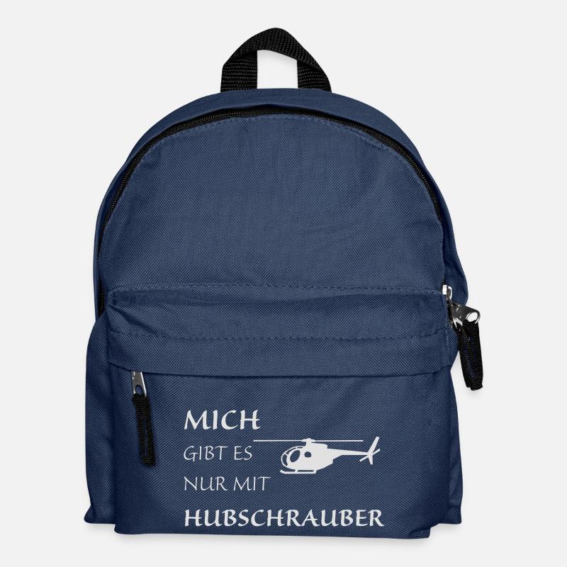 Nur mit Hubschrauber - Kinder Rucksack - Navy