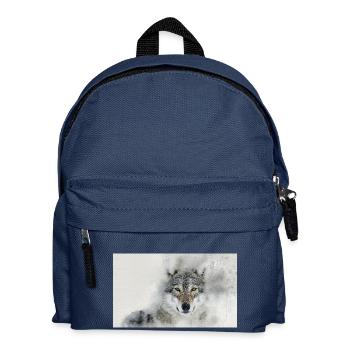 Wolf - Kinder Rucksack - Navy - Vorne