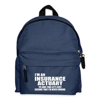 Versicherungsmathematiker - Kinder Rucksack - Navy - Vorne