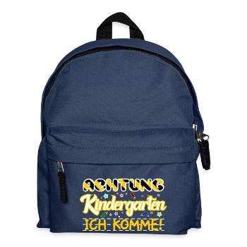 Achtung Kindergarten ich komme! - Kinder Rucksack - Navy - Vorne