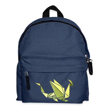 Origami: Drache (Pergament-Optik) - Kinder Rucksack - Navy - Vorne